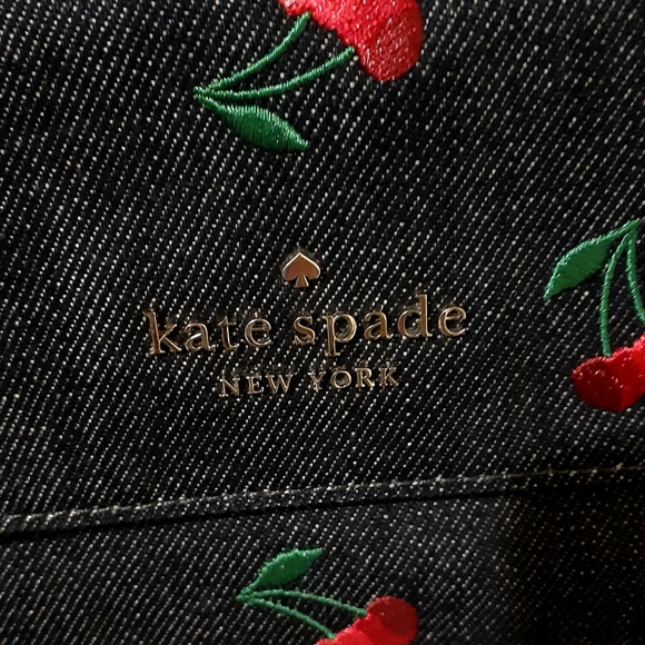 Kate Spade Blue Jean Crossbody Bag with Cherry Embroidery - Picture 3 of 17